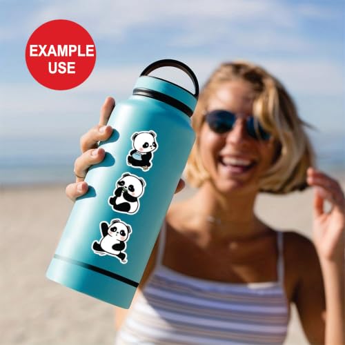 Image of 50 pcs Cute Panda Bear Stickers Animal Vinyl Aesthetic Decorate Accessories Gumming Mobile Fridge Laptop Bottle Journal Guitar Office Room Girls Kids Teens Adults Stationery Gifting Scrapbook