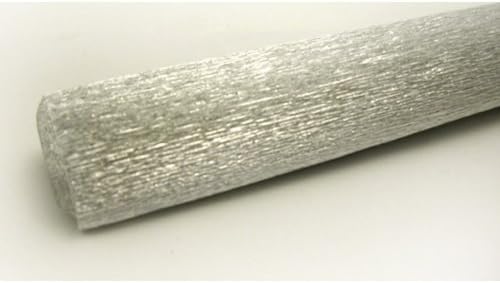 Floristrywarehouse Crepe Paper roll 180g 20 Inches Wide x 8ft Long Metallic Silver Shade 802