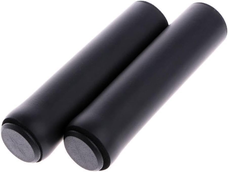 Gammaeon 2Pcs Bike Handlebar Grips, Soft Foam Silicone Sponge, Universal Fit, Ergonomic Design, Black Plastic, Bicycle