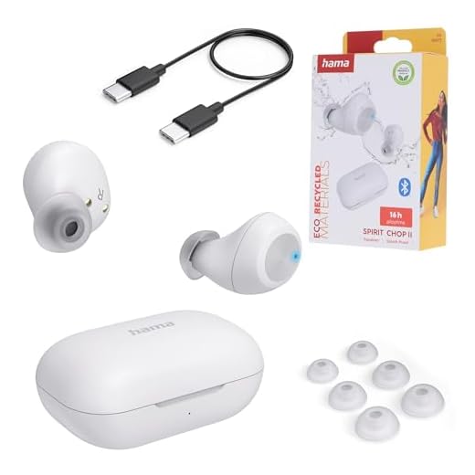 Hama Bluetooth Kopfhörer In Ear (3 Equalizer Modi, TWS Kopfhörer mit Mikrofon, Bluetooth Headset mit Touch Control, Sprachsteuerung, Passive Geräuschunterdrückung, spritzwassergeschützt) weiß