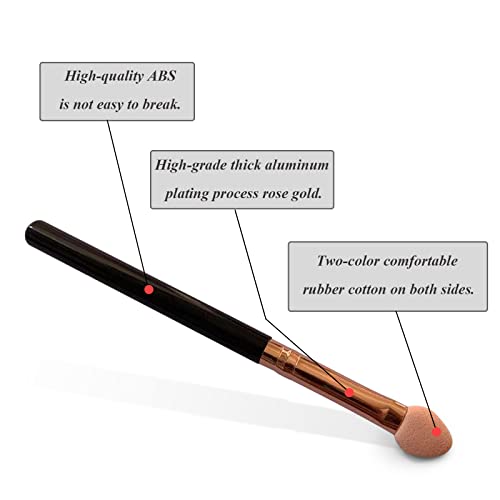 UorPoto Eyeshadow Applicators Sponge Double Sided Reusable 5Pcs Professional Blendable Organic Foam Tip Makeup Eye Shadow Applicator Brush Set Washable