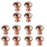 wrtgerht 12 Stück Tür GoldePulls Schrank Möbel Schraubenrose Glasschrank Griff Schubladenform Gold Pull Rose Schraube Knöpfe KitcheGriffe mit Diamond DesigCrystal Küchengeräte