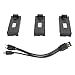 Bewinner 3PCS 3.7V 2600mAh LiPo Battery, High Battery Capacity, Rechargeable Quadcopter Drone Lithium Batter for E88max E99max P8 a15, Mini Drone Battery Spare Parts