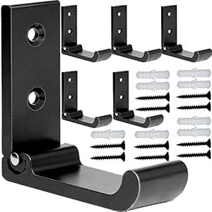 6PCS Folding Coat Hooks, Matte Black Wall Hooks for Hanging Coats Bathroom Towel Hooks Hardware Heavy Duty Aluminum Alloy Robe Hooks Wall Mounted DIY Coat Rack Hooks No Rust Indoor, Outdoor