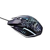 Gaming Mouse,LESHP Ergonomic USB Wired Gaming Mouse Mice with 2400DPI Adjustable High Precision 6 Button LED Optical for Laptop PC Computer Gamer