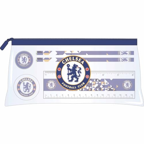 FOCO Chelsea FC Clear Pencil Case Stationery Set