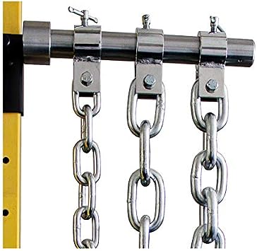 Ader Sporting Goods Weight Lifting Chain Set- 45 Lb Zinc w/Chrome Collars