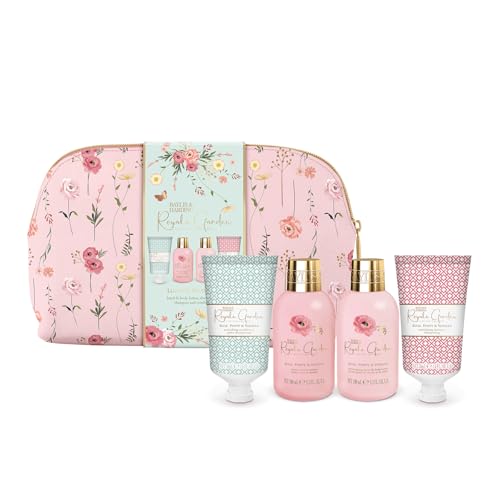 Baylis & Harding Royale Garden Rose, Poppy & Vanilla Luxury Wash Bag Gift Set (Pack of 1) - Vegan Friendly