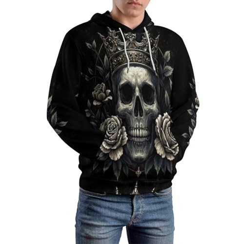 Sweat à capuche hommes crâne 3D idéal pour vos sorties urbaines - 6
