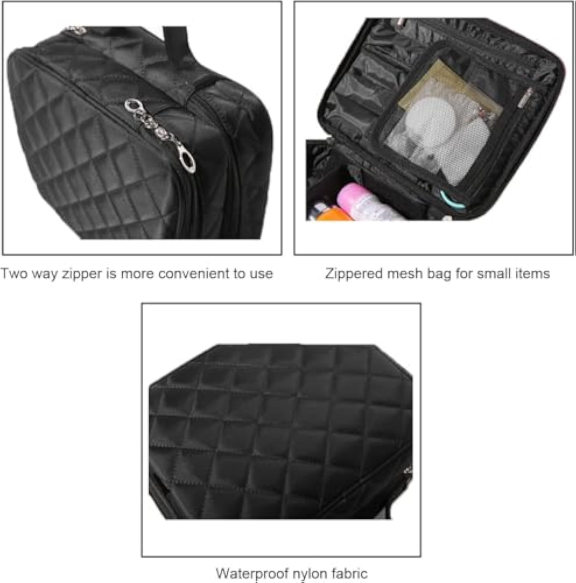Travel Cosmetic Organizer, Compact & Stylish Makeup Bag
