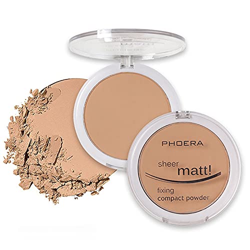Phoera 39955-104 Aquapurity - Phoera Sheer Matte Fixing Powder Makeup Base Fixer Setting Powder Foundation Fixing Compact Pressed Powder Long Lasting Make Up Fixer Skin Vitamin E Beauty Blender cover