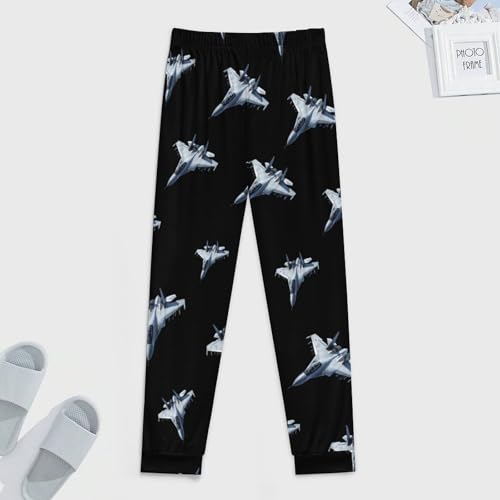 F 20 Hornet Jet Fighter Men's Pajama Pant Soft Patterned Straight-Fit Jogger Sleep Pants Casual Lounge Sleepwear PJs4