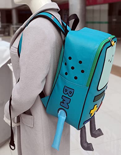 BeeMore Cartoon Robot Travel Laptop Cute Backpack Blue PU Robot Animal BeeMore Finn Jake Adventure Trip Backpack Water Resistant College Computer Bag Gift for Men & Women Fits 15.6 Inch Notebook - Image 7