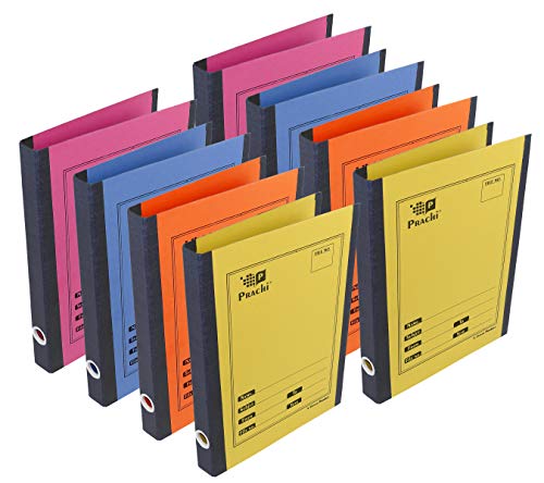 Image of DAHSHA 8 Pack Spring Files A4 Size Paper Folder Cobra File Document Organizer Certificates Holder- Color May Vary (35 x 26 x 3.5 cm)