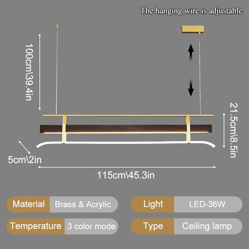 Lustre LED 36 W modulable pour stopper l'éblouissement à table - 5