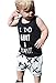 2pcs Newborn Toddler Kids Baby Boys Girls Black T-shirt Tops+White Cross Print Pants Outfits Clothes Set (100(2-3years))