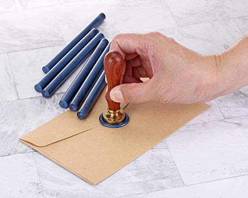 Yoption 15 Pieces Glue Gun Sealing Wax Sticks For Wax Seal Stamp, Great For Wedding Invitations, Cards, Envelopes (Blue) #TOP4