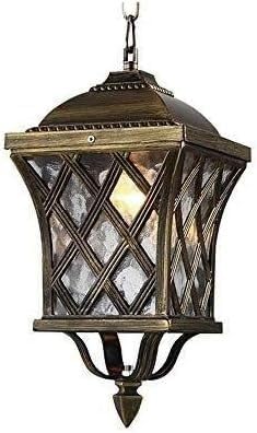 Lanterne suspendue en verre antique et métal robuste style v-intage pour couloir et balcon
