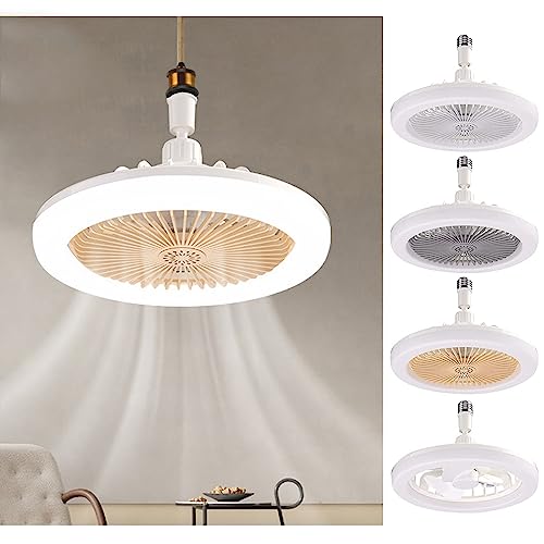 Ypfxvk Remote Control Ceiling Fan With Light, Smart Fan Lamp,3 Lighting Modes & 3 Level Wind Speed Ceiling Fan,Low Profile Ceiling Fan Lights,Indoor E27 Led Fan For Bedroom Kitchen,Semi Flush Mount #TOP7