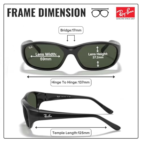 Image of Ray-Ban RB2016 DADDY-O Rectangle Shaped Sunglasses for Men & Women with Official RAYBAN Eyewear Kit