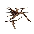 Emours Aquarium Driftwood Tropical Fish Plant Habitat Decor Varies Size, Small & Large,2 pcs Pack