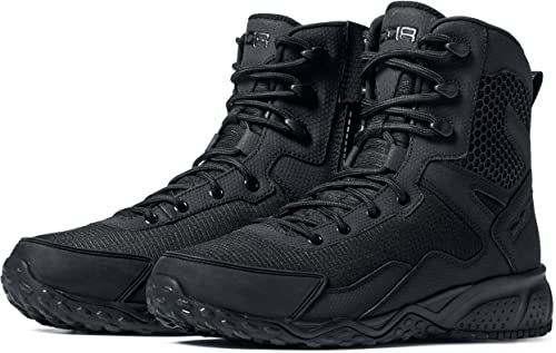 Cqr Men's Military Tactical Boots, Lightweight 6 Inches Combat Boots, Durable Edc Outdoor Work Boots, Raider 6 - Zip Black, 9 #TOP5