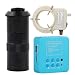 HDMI USB TF 1080P Industry Video Microscope Camera 100X C-Mount Lens with 56-LED Adjustable Ring Light for Phone Tablet PC PCB