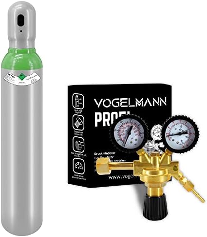 Bouteille Gaz Argon/CO2 B10 10L Vogelmann - Pression 200 Bar - Pour Soudage - Capacité ~2.4m³
