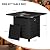 Vongrasig 30" Gas Fire Pit, 50,000 BTU Steel Propane Fire Pit Table for Outdoor Outside, Outside Patio Deck and Garden, CSA Certified Fire Table with Lid and Lava Rock