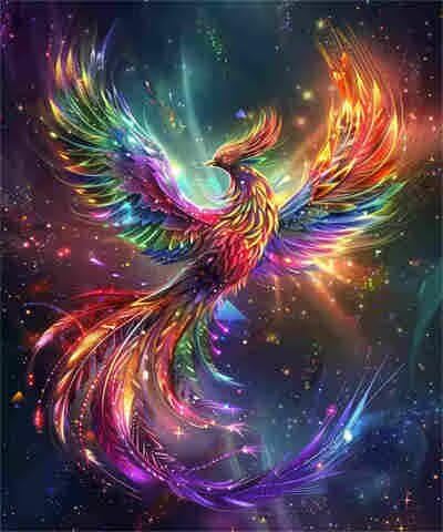 Kit de pintura por números Phoenix MK3 de pájaro acrílico sobre lienzo de 40x50 cm