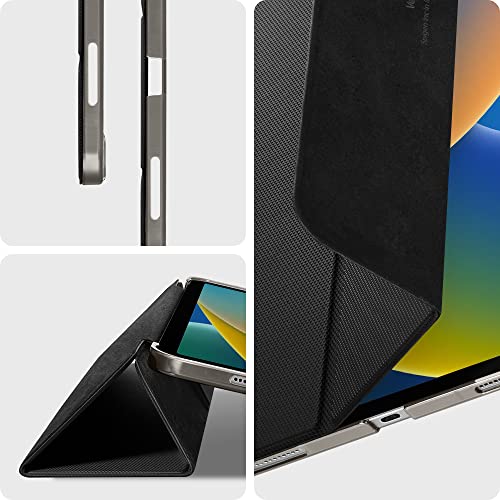 Image of Spigen for iPad Pro 11 inch Case M2 4th Generation (2022) / 3rd Generation (2021), Liquid Air Folio Protective Tri-Fold Cover with Transparent Back, Black