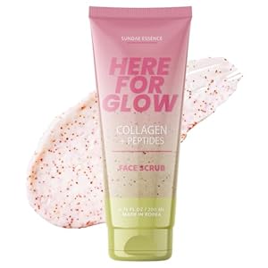 Face Scrub with Collagen & Peptides – Gentle Exfoliation, Hydration & Wrinkle Care – Dermatologist Tested, Korean Skin Care – Cruelty-Free, Vegan, Clean Beauty – 6.76 Fl Oz