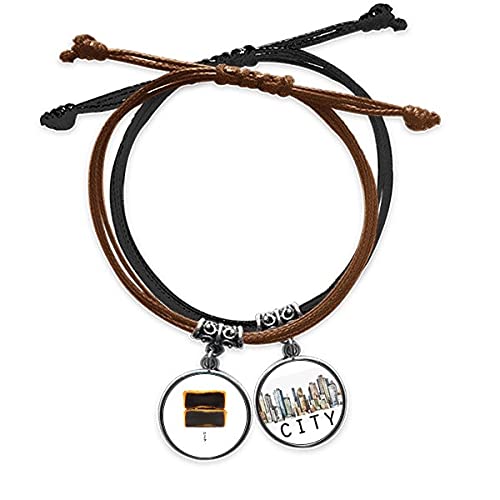 Bracelet gâteau de lune Sidi en cuir et cordon rouge tressé main