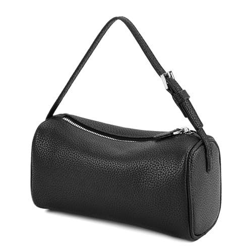 Hobo Crossbody Bags for Women PU Leather Small Purses Casual Barrel Bag