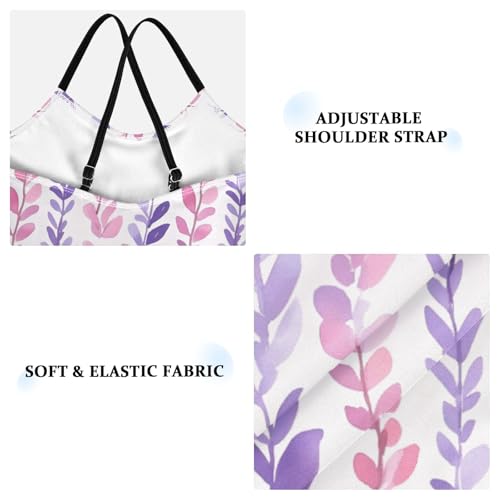 Lavender Flowers Girls One Piece Swimsuits Quick Dry Beach Swimwear Bathing Suit4