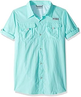 Columbia Sportswear Boy's Bahama Long Sleeve Shirt (Children), Gulf Stream, Small