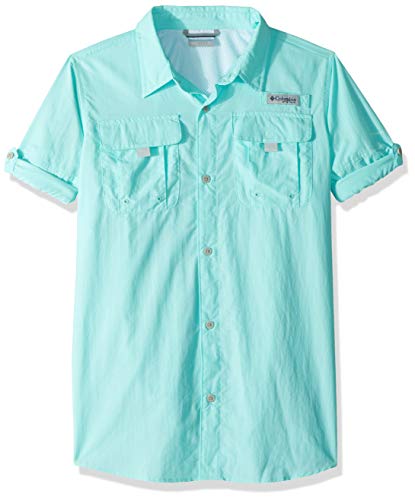 Columbia Sportswear Boy's Bahama Long Sleeve Shirt (Children), Gulf Stream, Small