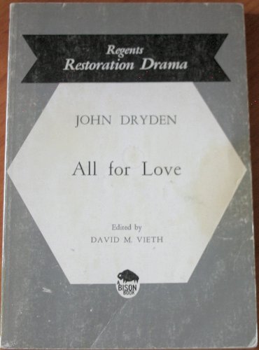 All for Love (Regents Restoration Drama, ISBN#0... B001AX80JE Book Cover