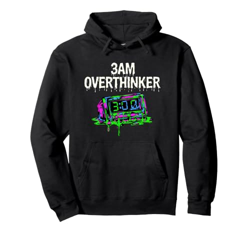 Insomnia 3AM Overthinker Melting Clock Aesthetic �p�[�J�[