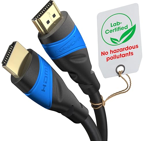 KabelDirekt 8K / 4K HDMI Cable 2m & More HDMI Cables (0.15m22.5m) German-Engineered HDMI Lead Supports 10K/8K@60Hz/4K@120Hz HDMI Cable for HDTV PC PS5 Xbox Switch