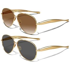 B-gold Frame Gradient Brown Lens + Gold Frame Black Lens