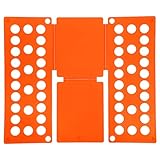 QUARKZMAN Shirt Folder Board, T-Shirt Kleiderfalter Faltbrett Faltbarer Kunststoff T-Shirt Organizer für Kleiderschrank Schublade Einfache Kleidungsaufbewahrung (Orange, 18,9 x 15,7 Zoll)