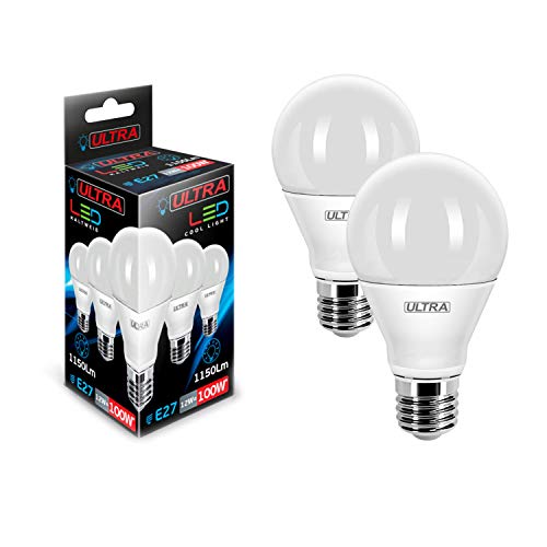 Ultra LED e27 neutralweiss 4000k Sparglühbirnen A60 led 230v led birne 12w Birnenform LED Lampe ersetzt 100w LED Leuchtmittel abstrahlwinkel 230° light Bulbs 1150 Lm Glühbirne Flimmerfrei, 2er-Pack Cover