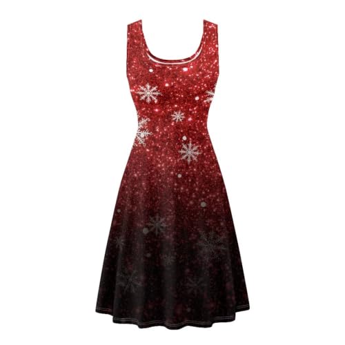 Image of Dreaweet Casual Sleeveless Dresses for Women Girls, Round Neck Tank Dresses with Pockets Summer Sundress Size XS-4XL