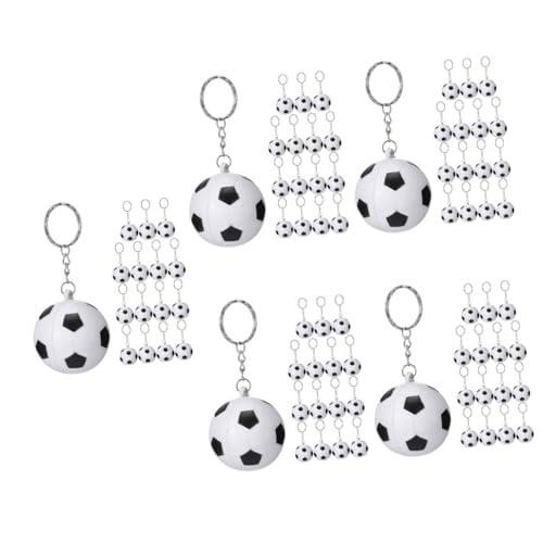 Porte-clés football bleu et blanc en PU pour enfant et maman