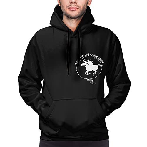 Aliciawarrensed Neil Young Crazy Horse Hoodie Merch Herren Kapuzenpullover Sweatshirt Pullover Für Männer Men Geschenk Gift Black 3XL Cover