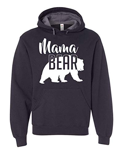 Mama Bear Hoodie Mom Women Soft Hoodie Adult Unisex,Large, Black