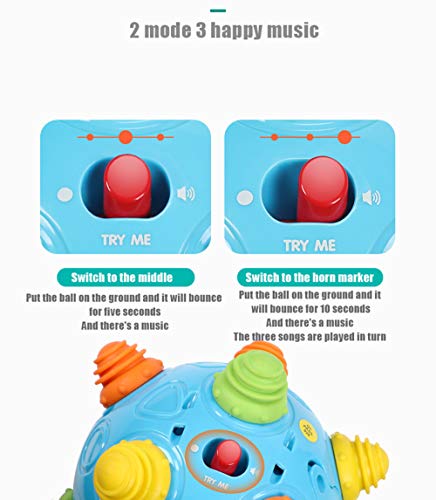 Toddlers Baby Music Shake Dancing Ball Toy, Move And Crawl Ball Toys For Kids,Bouncing Sensory Learning Ball Toys Ideal Gift For Baby Boys And Girls, Endless Fun For Children, Age:18+ Months #TOP2