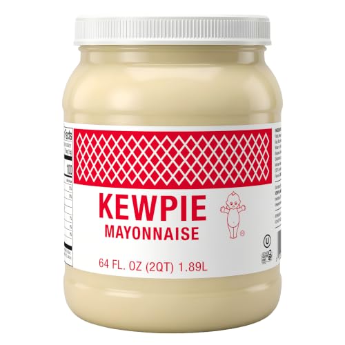 Image of Kewpie Mayonnaise, USA Japanese Style, Cage Free Gluten Free, 64 oz Bulk | Bulk Japanese-style mayonnaise, cage-free eggs, gluten free, kosher, great for foodservice, sandwiches and dips