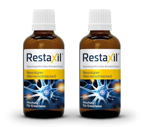 Restaxil® Tropfen [2x30 ml] – Natürliches Arzneimittel bei Nervenschmerzen z.B. im Rücken oder Ischias – mit Begleiterscheinungen wie Brennen, Kribbeln oder Taubheit – rezeptfrei & gut verträglich